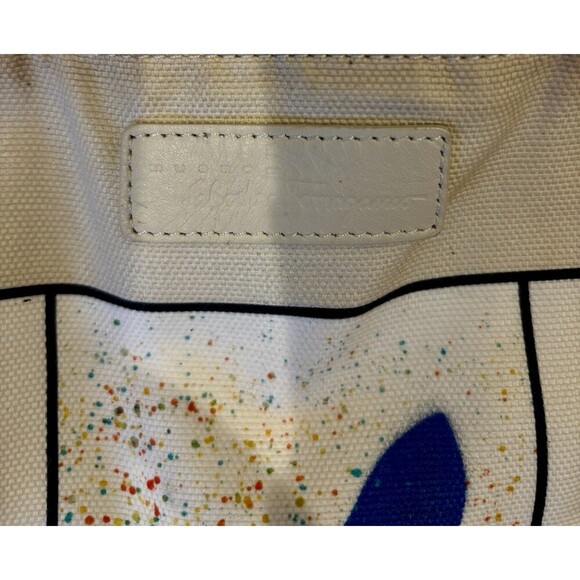 SALVATORE Ferragamo Fatti A Mano Canvas Museum Totebag Collab W/Mimmo Paladino - Picture 6 of 15